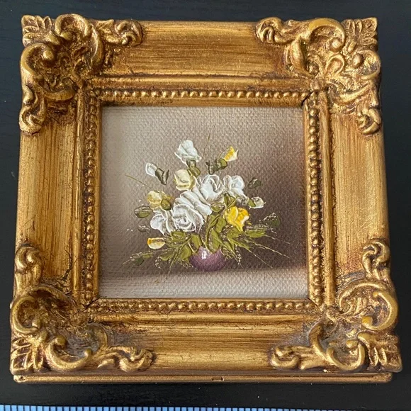 Elegant Gold Framed Floral Art Set - Picture 4 of 6